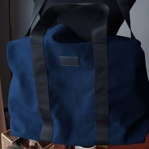 Elegant Black and Navy Duffel Bag